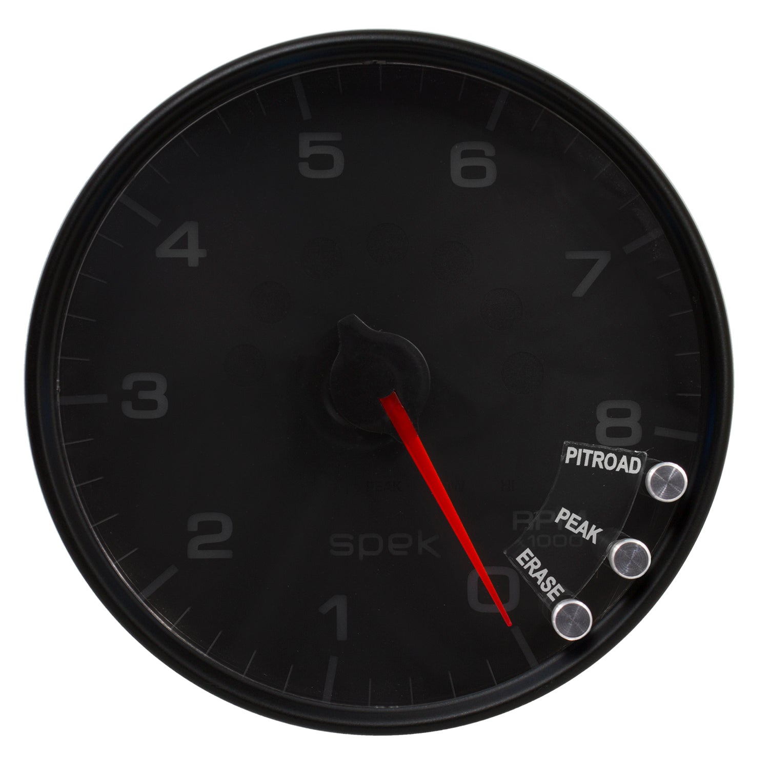 AutoMeter P23832 - GAUGE, TACHOMETER, 5", 8K RPM, W/SHIFT LIGHT & PEAK MEM, BLACK/BLACK, SPEK-PRO 4