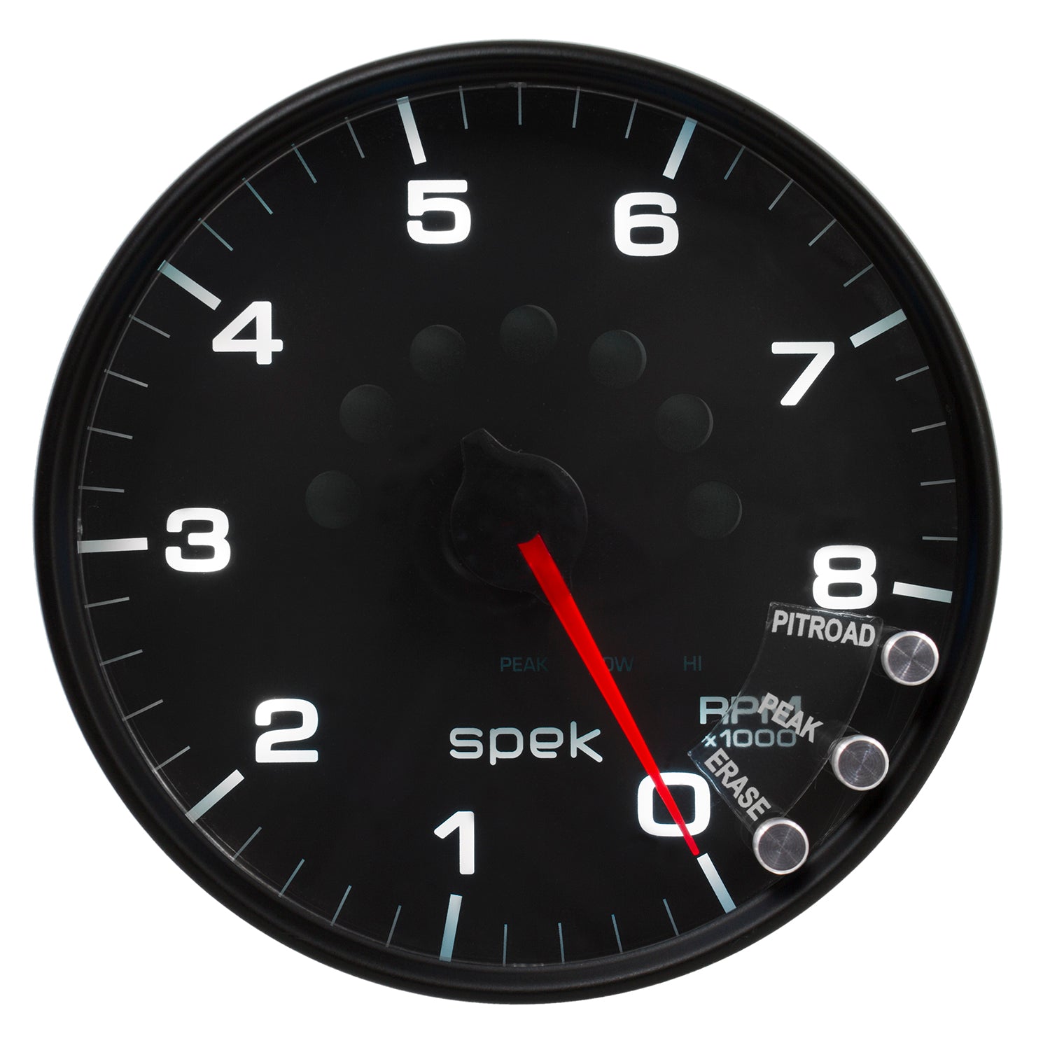 AutoMeter P23832 - GAUGE, TACHOMETER, 5", 8K RPM, W/SHIFT LIGHT & PEAK MEM, BLACK/BLACK, SPEK-PRO 3