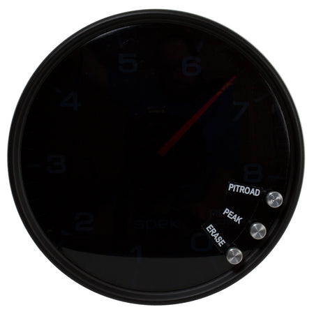 AutoMeter P23852 - GAUGE, TACHOMETER, 5", 8K RPM, W/SHIFT LIGHT & PEAK MEM, BLACK/SMOKE/BLACK, SPEK 4