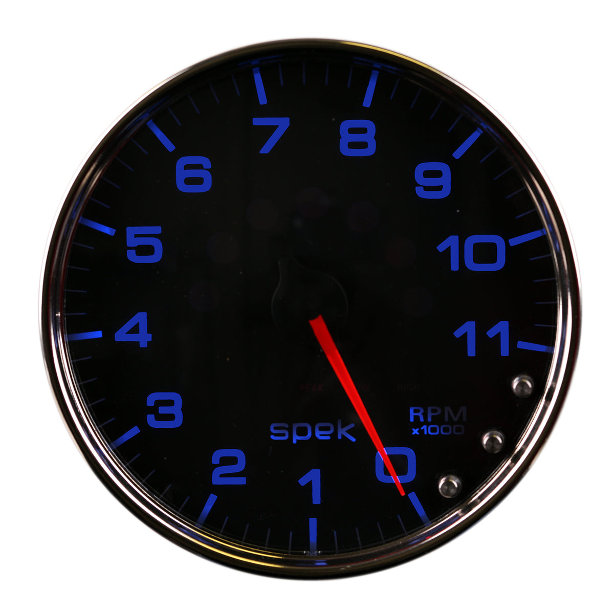 AutoMeter P23931 - GAUGE, TACHOMETER, 5", 11K RPM, W/SHIFT LIGHT & PEAK MEM, BLACK/CHROME, SPEK-PRO 4