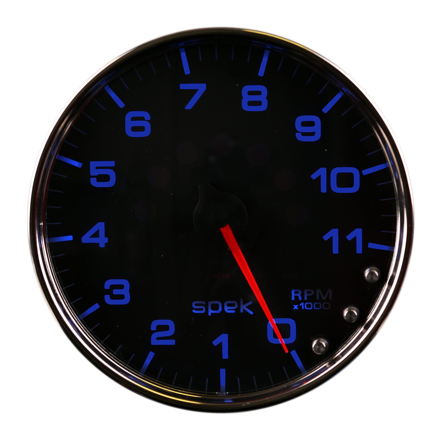 AutoMeter P23931 - GAUGE, TACHOMETER, 5", 11K RPM, W/SHIFT LIGHT & PEAK MEM, BLACK/CHROME, SPEK-PRO 4