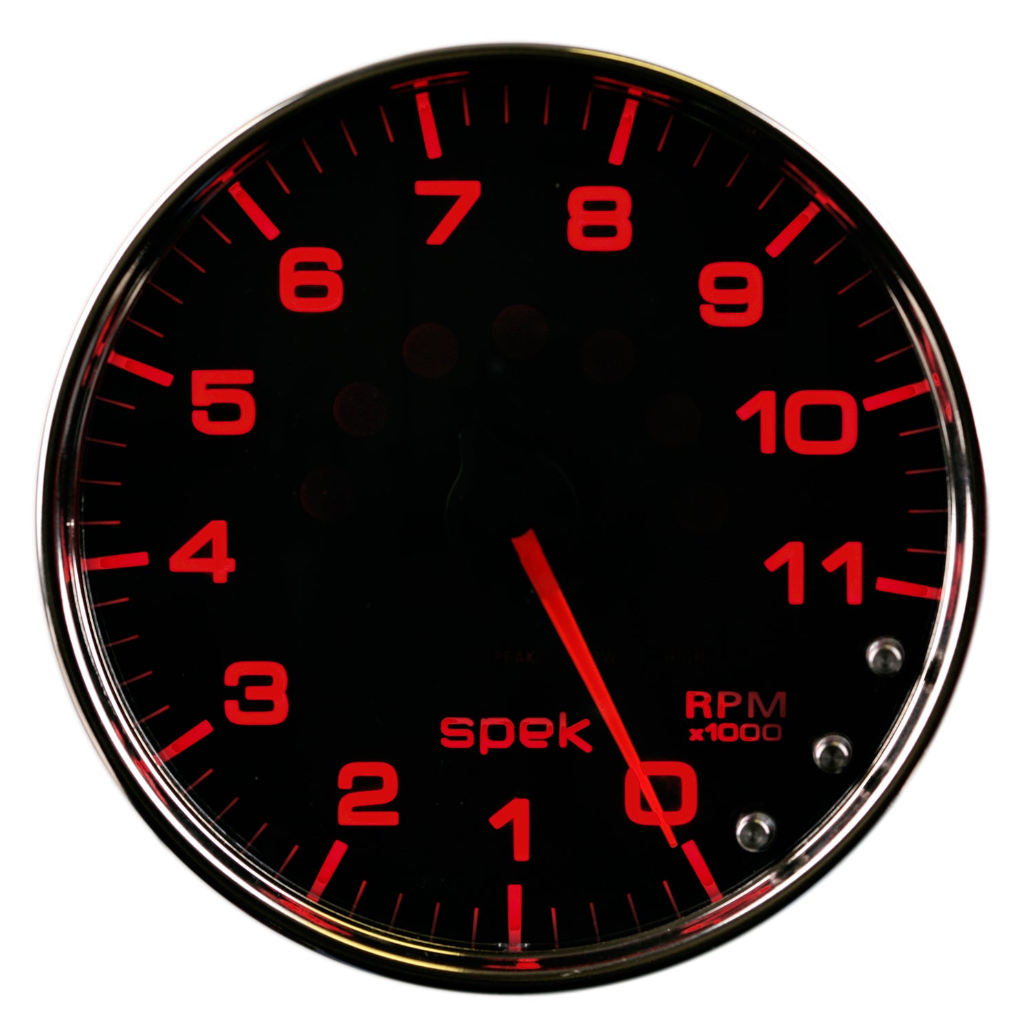 AutoMeter P23931 - GAUGE, TACHOMETER, 5", 11K RPM, W/SHIFT LIGHT & PEAK MEM, BLACK/CHROME, SPEK-PRO 1