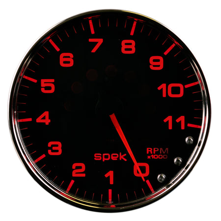 AutoMeter P23931 - GAUGE, TACHOMETER, 5", 11K RPM, W/SHIFT LIGHT & PEAK MEM, BLACK/CHROME, SPEK-PRO 1