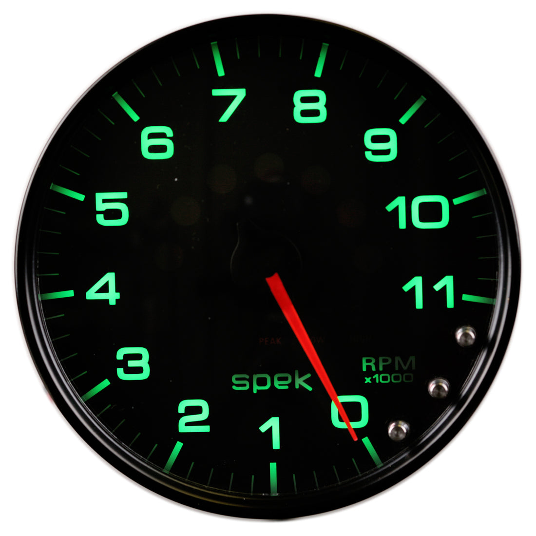AutoMeter P23932 - GAUGE, TACHOMETER, 5", 11K RPM, W/SHIFT LIGHT & PEAK MEM, BLACK/BLACK, SPEK-PRO 4