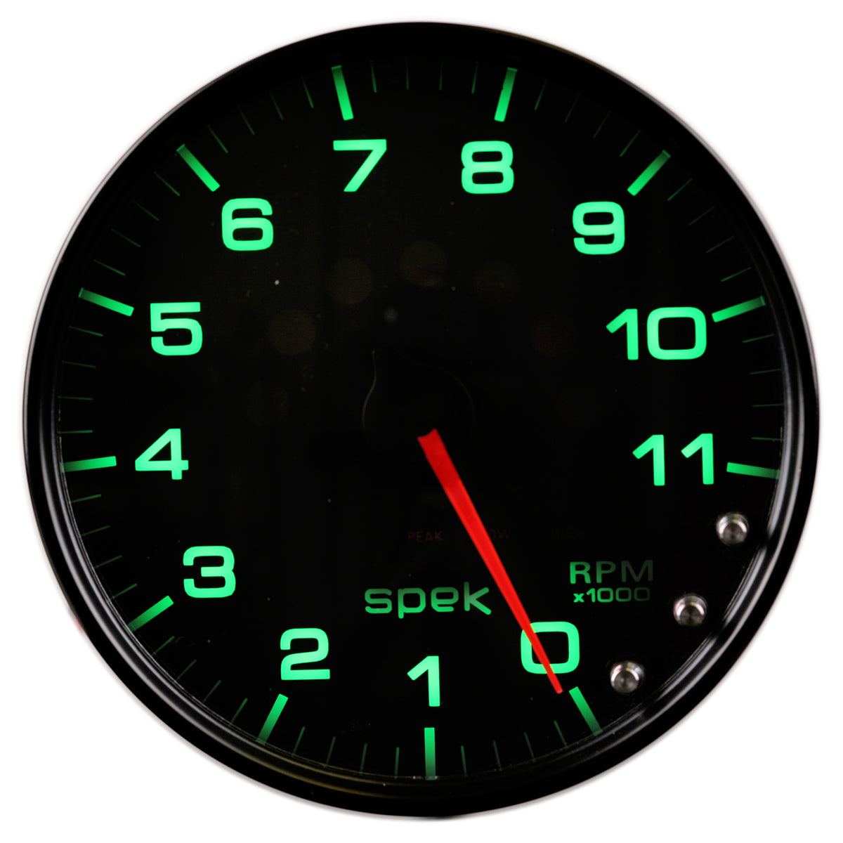 AutoMeter P23932 - GAUGE, TACHOMETER, 5", 11K RPM, W/SHIFT LIGHT & PEAK MEM, BLACK/BLACK, SPEK-PRO 4