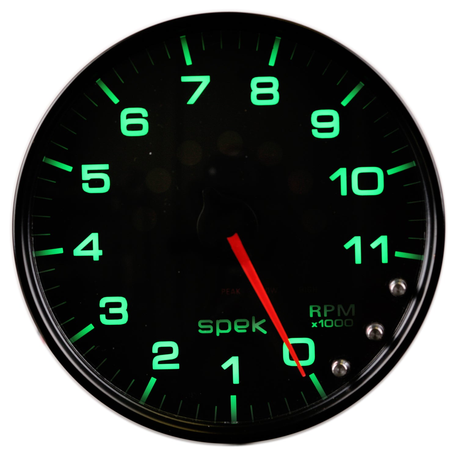 AutoMeter P23932 - GAUGE, TACHOMETER, 5", 11K RPM, W/SHIFT LIGHT & PEAK MEM, BLACK/BLACK, SPEK-PRO 4