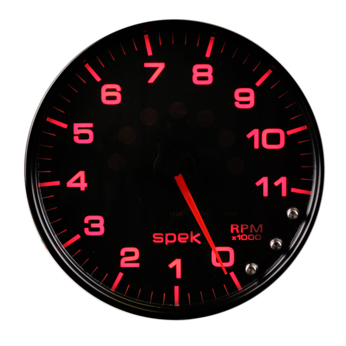 AutoMeter P23932 - GAUGE, TACHOMETER, 5", 11K RPM, W/SHIFT LIGHT & PEAK MEM, BLACK/BLACK, SPEK-PRO 3
