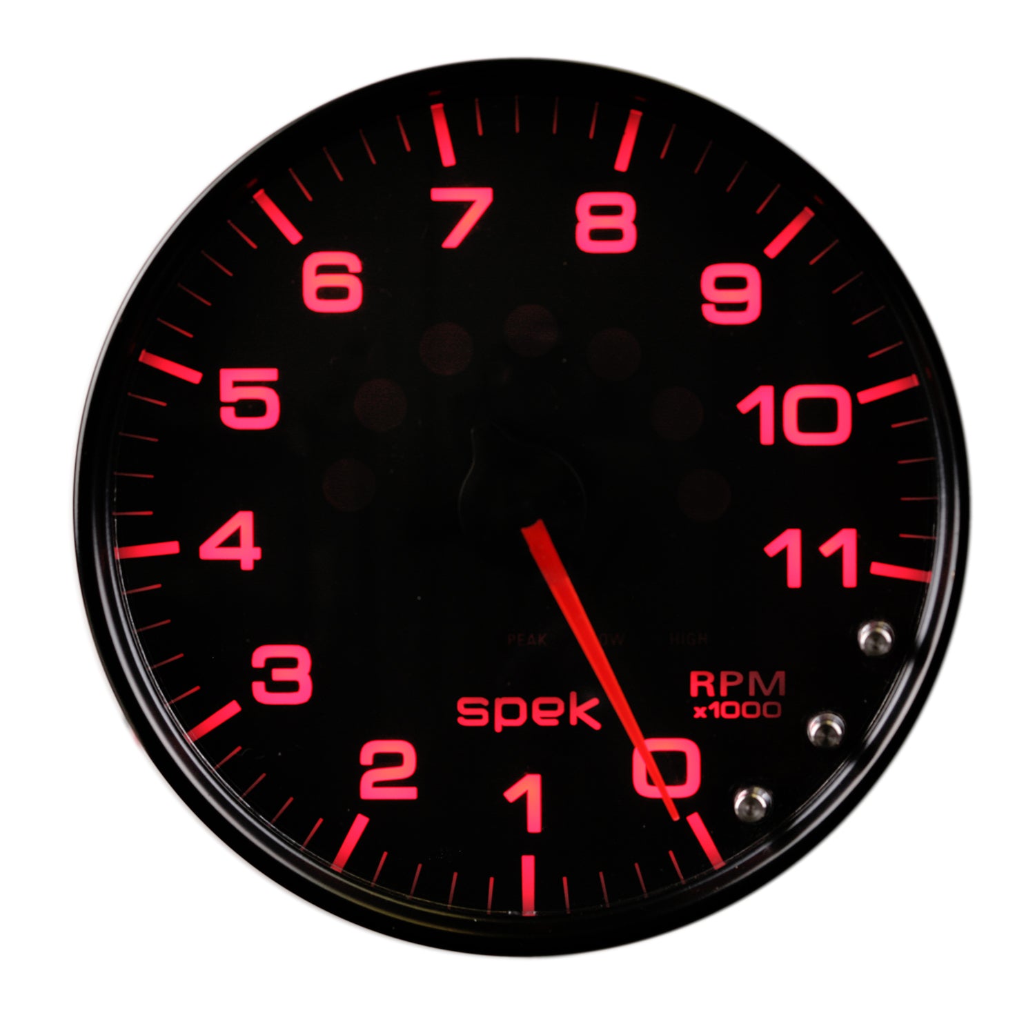 AutoMeter P23932 - GAUGE, TACHOMETER, 5", 11K RPM, W/SHIFT LIGHT & PEAK MEM, BLACK/BLACK, SPEK-PRO 3