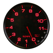 AutoMeter P23952 - GAUGE, TACHOMETER, 5", 11K RPM, W/SHIFT LIGHT & PEAK MEM, BLACK/SMOKE/BLK, SPEK 4