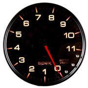 AutoMeter P23952 - GAUGE, TACHOMETER, 5", 11K RPM, W/SHIFT LIGHT & PEAK MEM, BLACK/SMOKE/BLK, SPEK 3