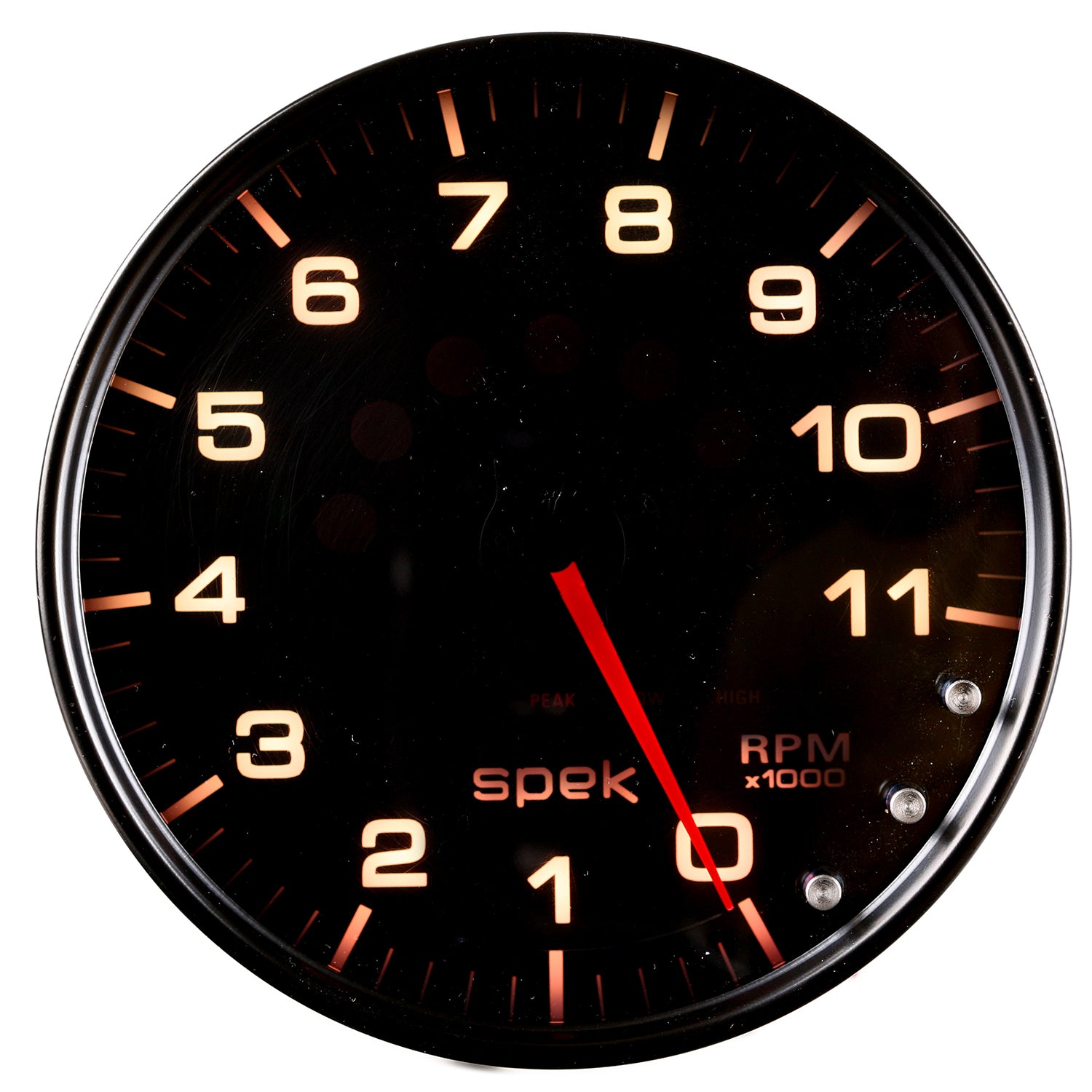AutoMeter P23952 - GAUGE, TACHOMETER, 5", 11K RPM, W/SHIFT LIGHT & PEAK MEM, BLACK/SMOKE/BLK, SPEK 3