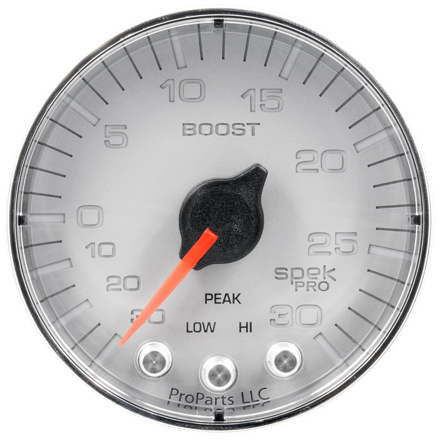 AutoMeter P302218 - GAUGE, VAC/BOOST, 2 1/16", 30INHG-30PSI, STEPPER MTR W/PK & WRN,SLVR/CHRME, SPEK 5
