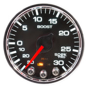 AutoMeter P30231 - GAUGE, VAC/BOOST, 2 1/16", 30INHG-30PSI, STEPPER MTR W/PK & WRN, BLK/CHRME, SPEK 3