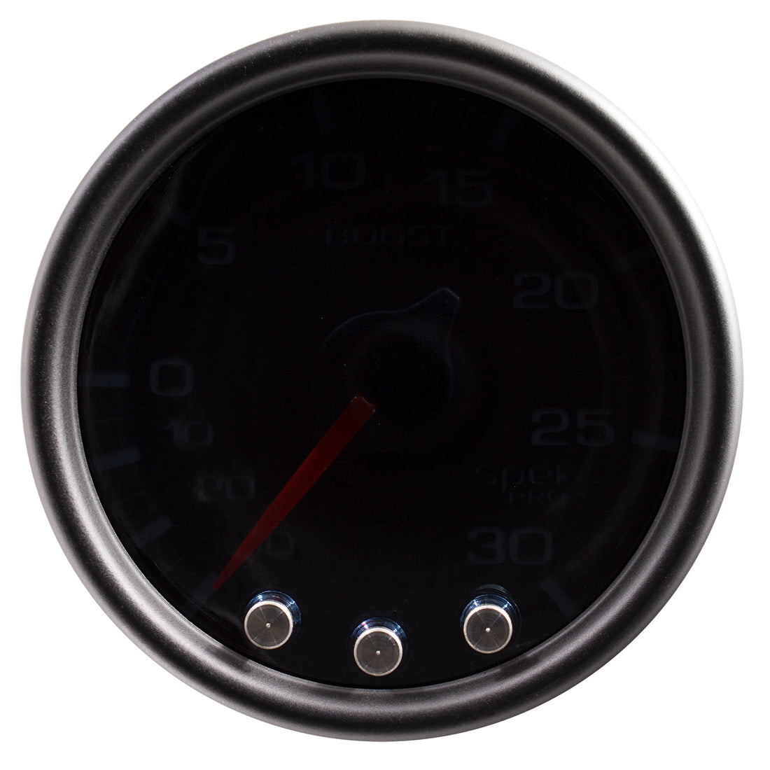 AutoMeter P30252 - GAUGE, VAC/BOOST, 2 1/16", 30INHG-30PSI, STEPPER MTR W/PK & WRN, BK/SMK/BK, SPEK 5