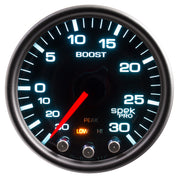 AutoMeter P30252 - GAUGE, VAC/BOOST, 2 1/16", 30INHG-30PSI, STEPPER MTR W/PK & WRN, BK/SMK/BK, SPEK 3