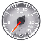 AutoMeter P30321 - GAUGE, BOOST, 2 1/16", 35PSI, STEPPER MOTOR W/PEAK & WARN, SLVR/CHRME, SPEK-PRO 3