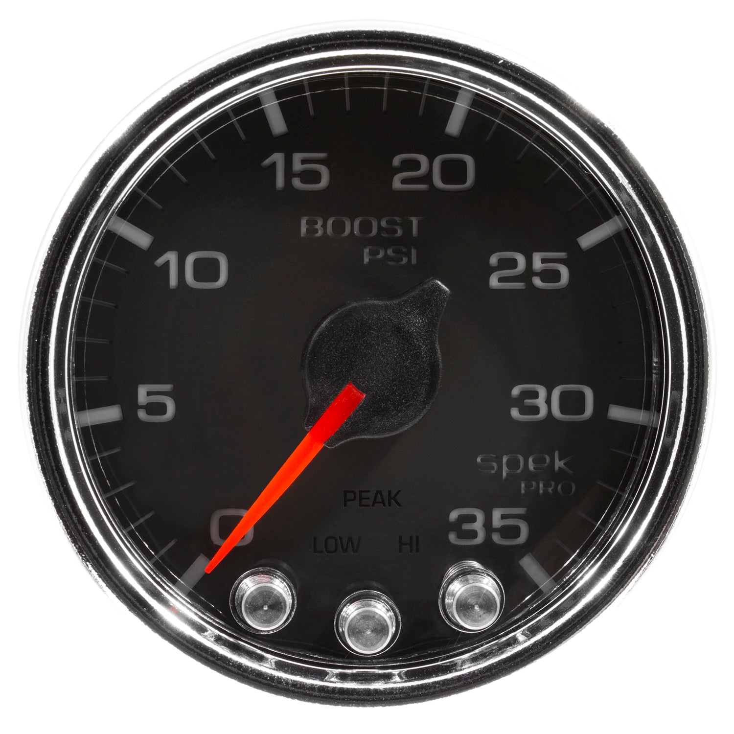 AutoMeter P30331 - GAUGE, BOOST, 2 1/16", 35PSI, STEPPER MOTOR W/PEAK & WARN, BLK/CHROME, SPEK-PRO 4