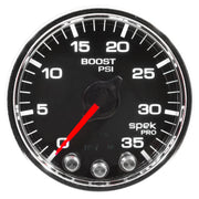 AutoMeter P30331 - GAUGE, BOOST, 2 1/16", 35PSI, STEPPER MOTOR W/PEAK & WARN, BLK/CHROME, SPEK-PRO 3