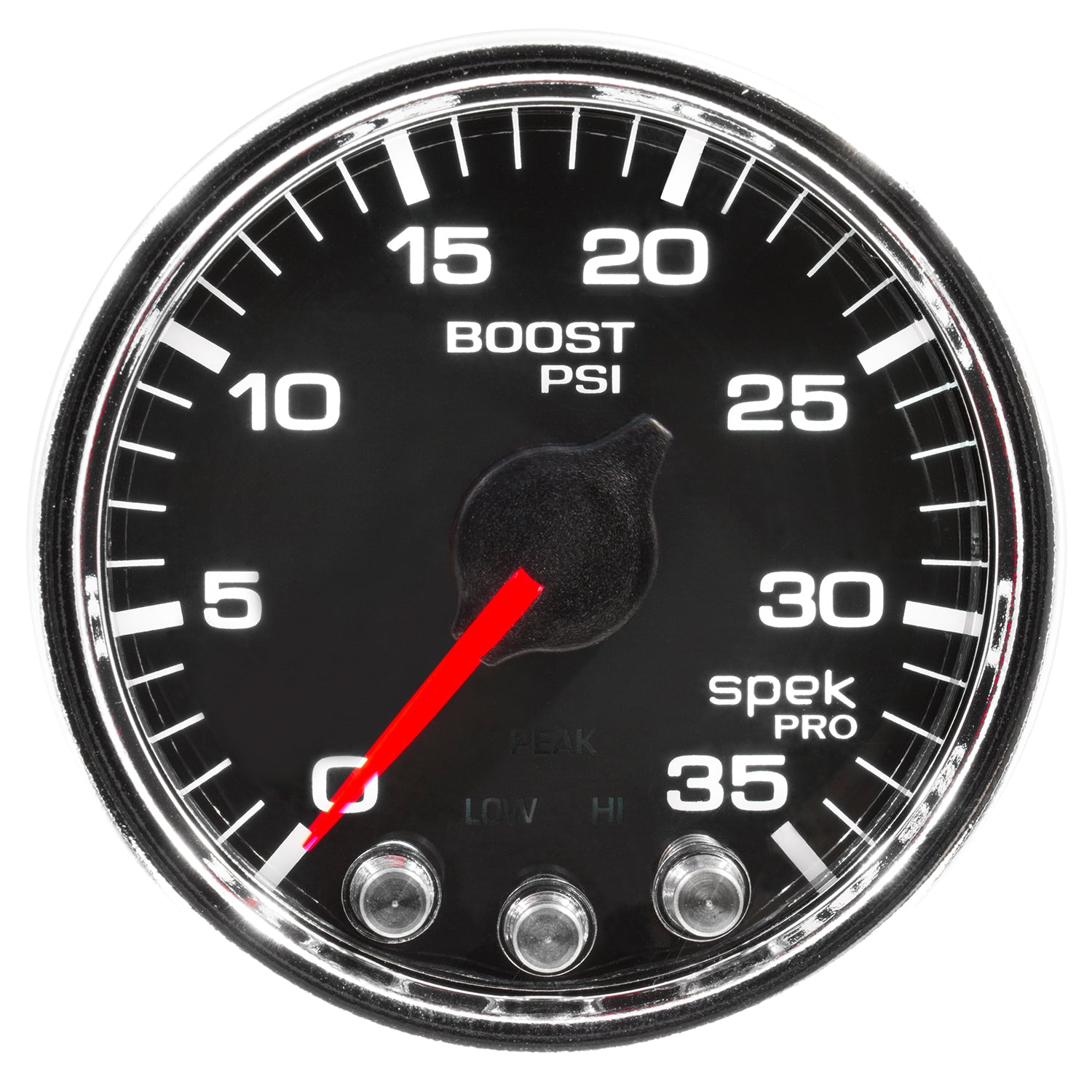 AutoMeter P30331 - GAUGE, BOOST, 2 1/16", 35PSI, STEPPER MOTOR W/PEAK & WARN, BLK/CHROME, SPEK-PRO 3