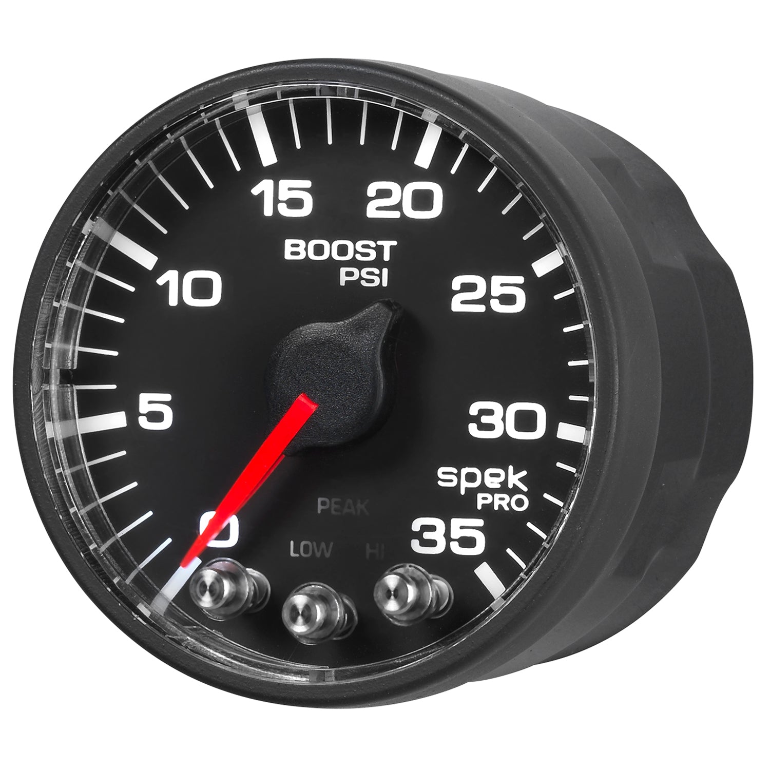 AutoMeter P303328 - GAUGE, BOOST, 2 1/16", 35PSI, STEPPER MOTOR W/PEAK & WARN, BLACK/BLACK, SPEK-PRO