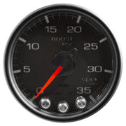AutoMeter P30332 - GAUGE, BOOST, 2 1/16", 35PSI, STEPPER MOTOR W/PEAK & WARN, BLACK/BLACK, SPEK-PRO 4
