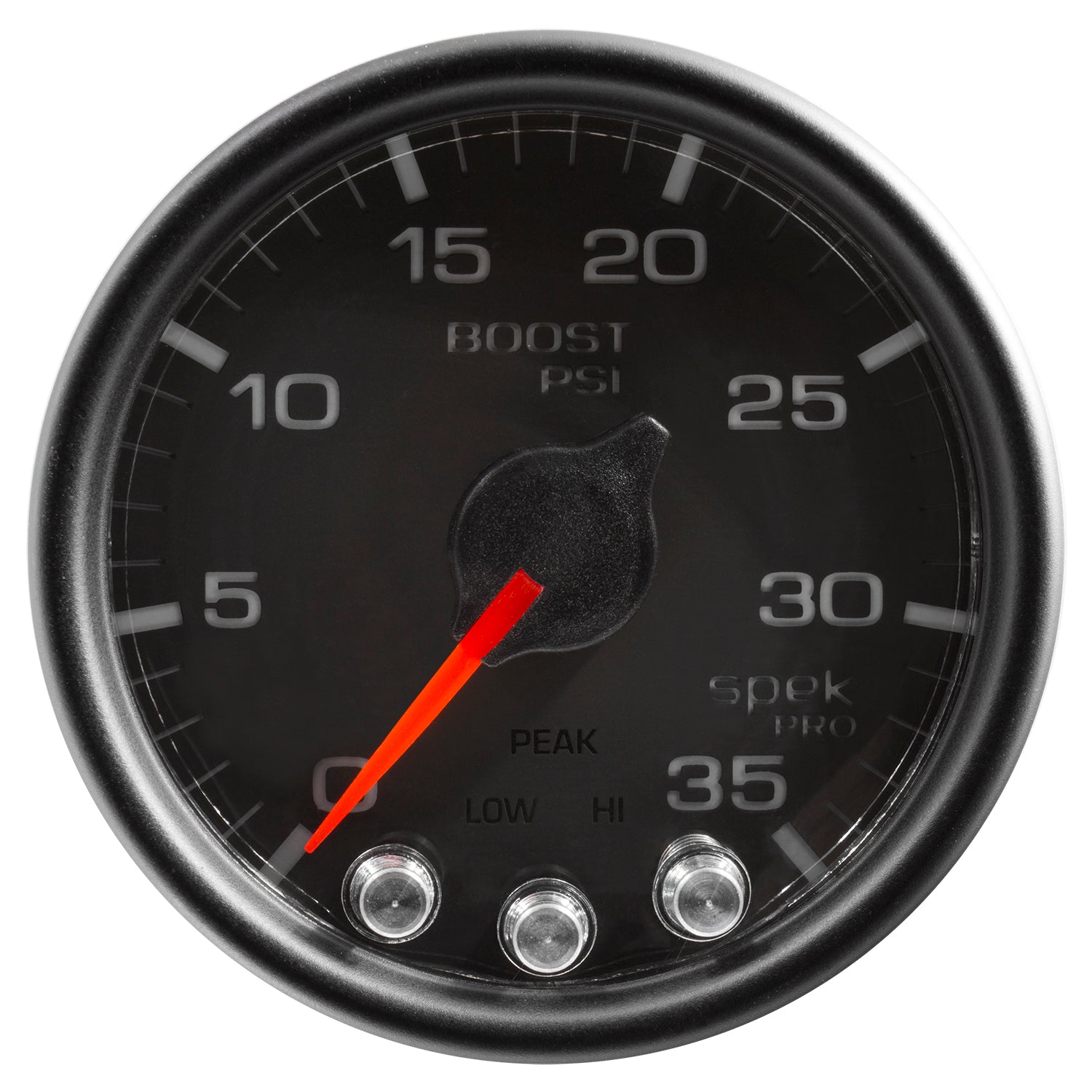 AutoMeter P30332 - GAUGE, BOOST, 2 1/16", 35PSI, STEPPER MOTOR W/PEAK & WARN, BLACK/BLACK, SPEK-PRO 4