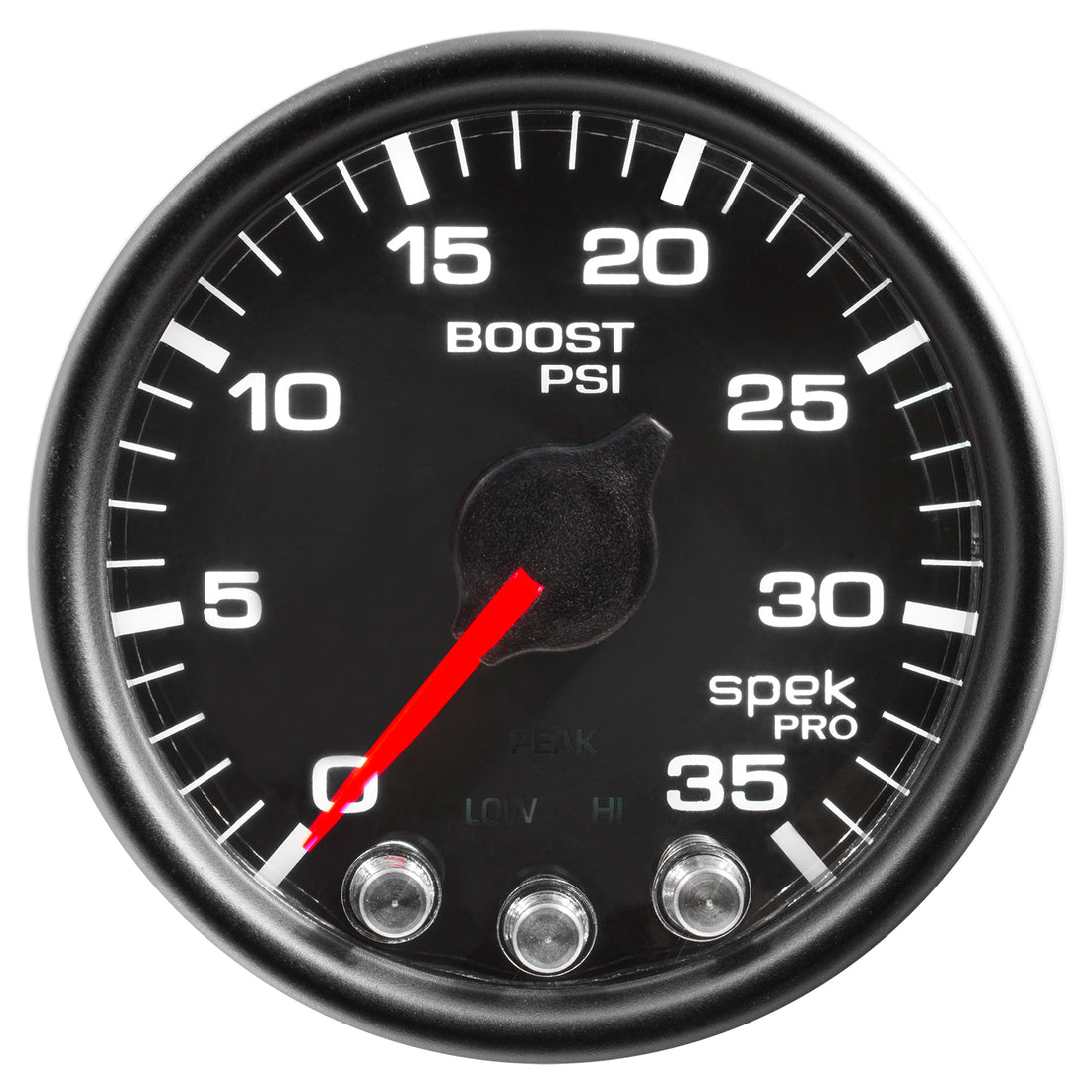 AutoMeter P30332 - GAUGE, BOOST, 2 1/16", 35PSI, STEPPER MOTOR W/PEAK & WARN, BLACK/BLACK, SPEK-PRO 3