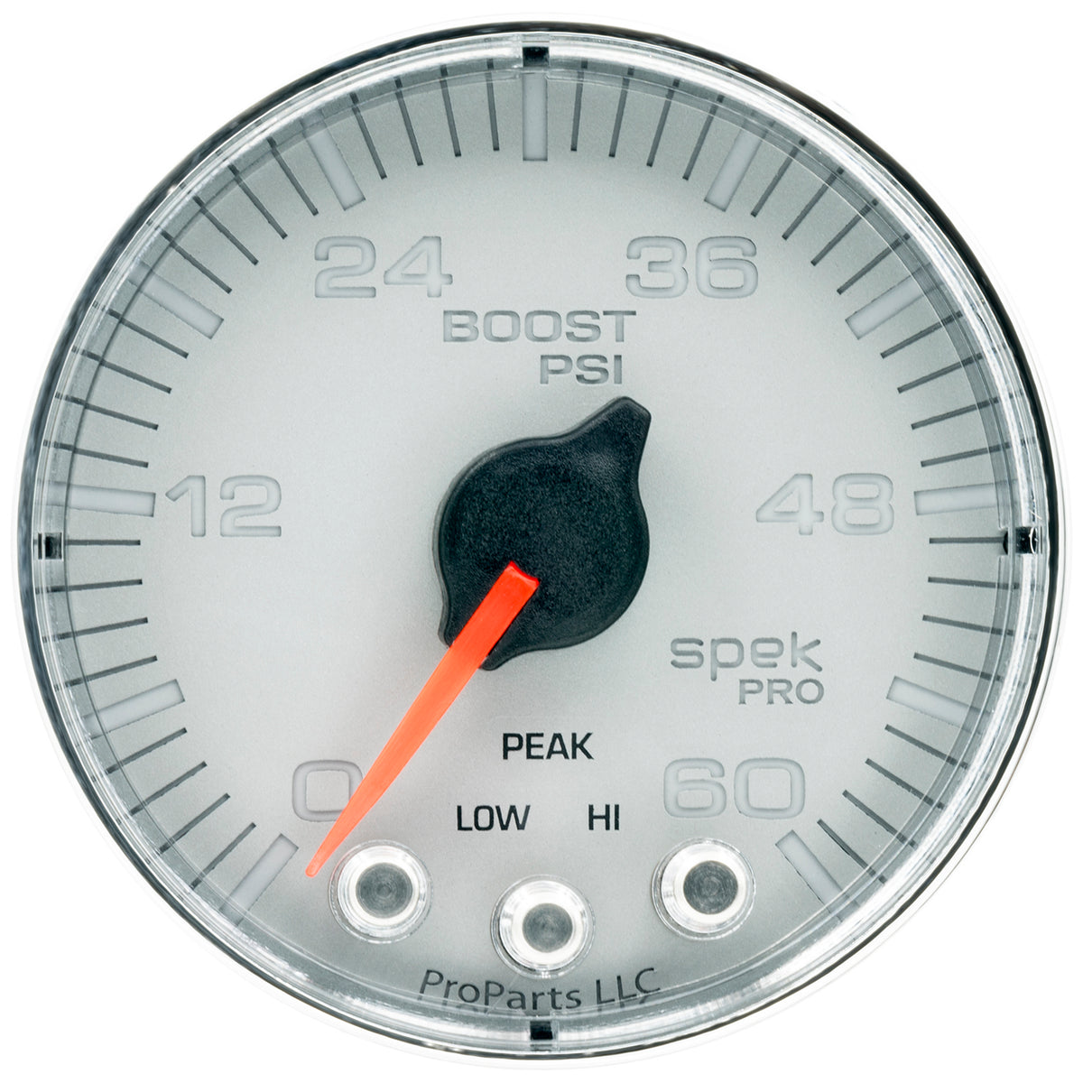 AutoMeter P304218 - GAUGE, BOOST, 2 1/16", 60PSI, STEPPER MOTOR W/PEAK & WARN, SLVR/CHRM, SPEK-PRO 3
