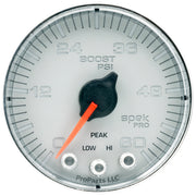 AutoMeter P304218 - GAUGE, BOOST, 2 1/16", 60PSI, STEPPER MOTOR W/PEAK & WARN, SLVR/CHRM, SPEK-PRO 3