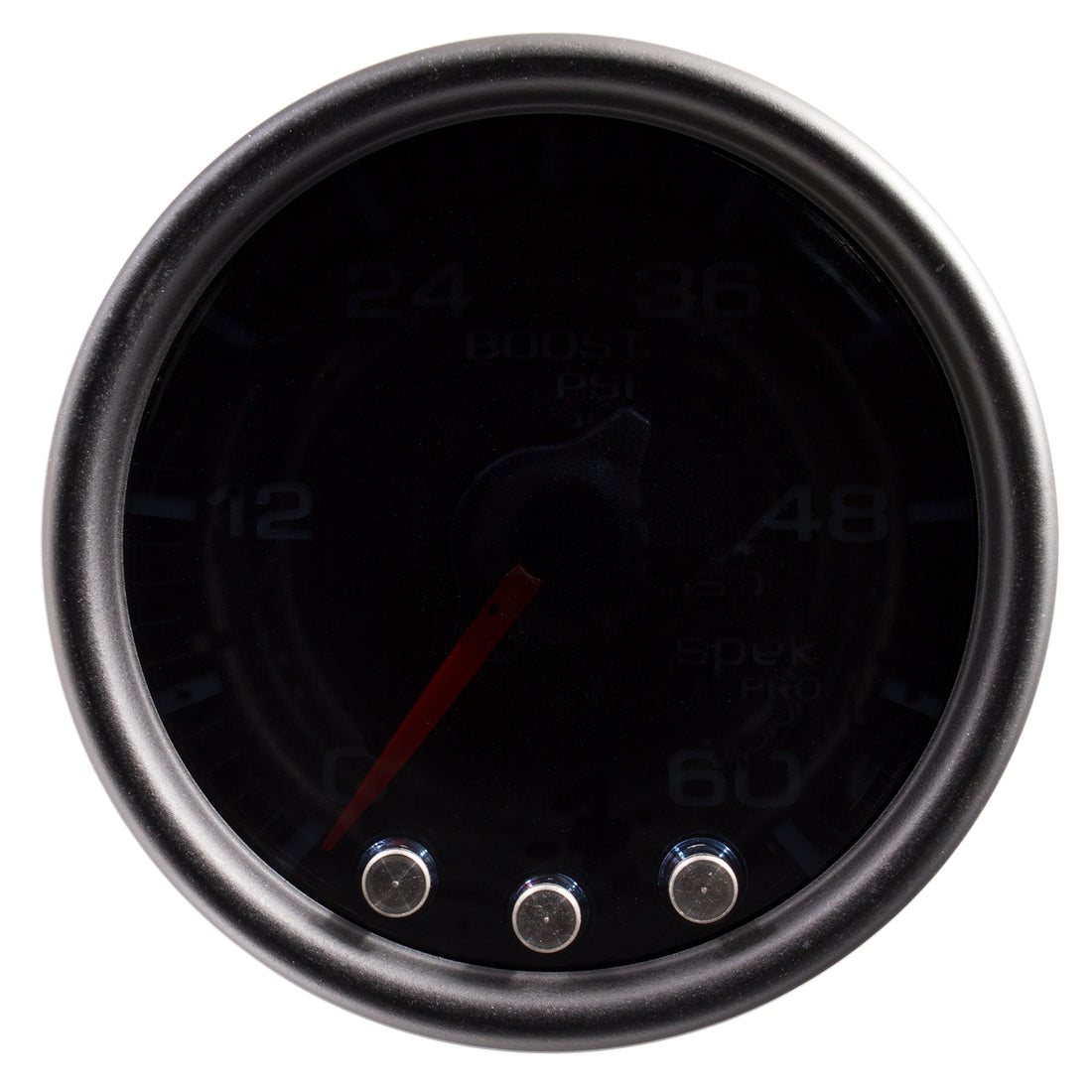 AutoMeter P30452 - GAUGE, BOOST, 2 1/16", 60PSI, STEPPER MOTOR W/PEAK & WARN, BLK/SMOKE/BLACK, SPEK 4