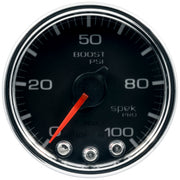 AutoMeter P30531 - GAUGE, BOOST, 2 1/16", 100PSI, STEPPER MOTOR W/PEAK & WARN, BLK/CHRM, SPEK-PRO 4