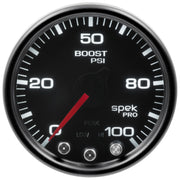 AutoMeter P30552 - GAUGE, BOOST, 2 1/16", 100PSI, STEPPER MOTOR W/PEAK & WARN, BLK/SMOKE/BLK, SPEK 4