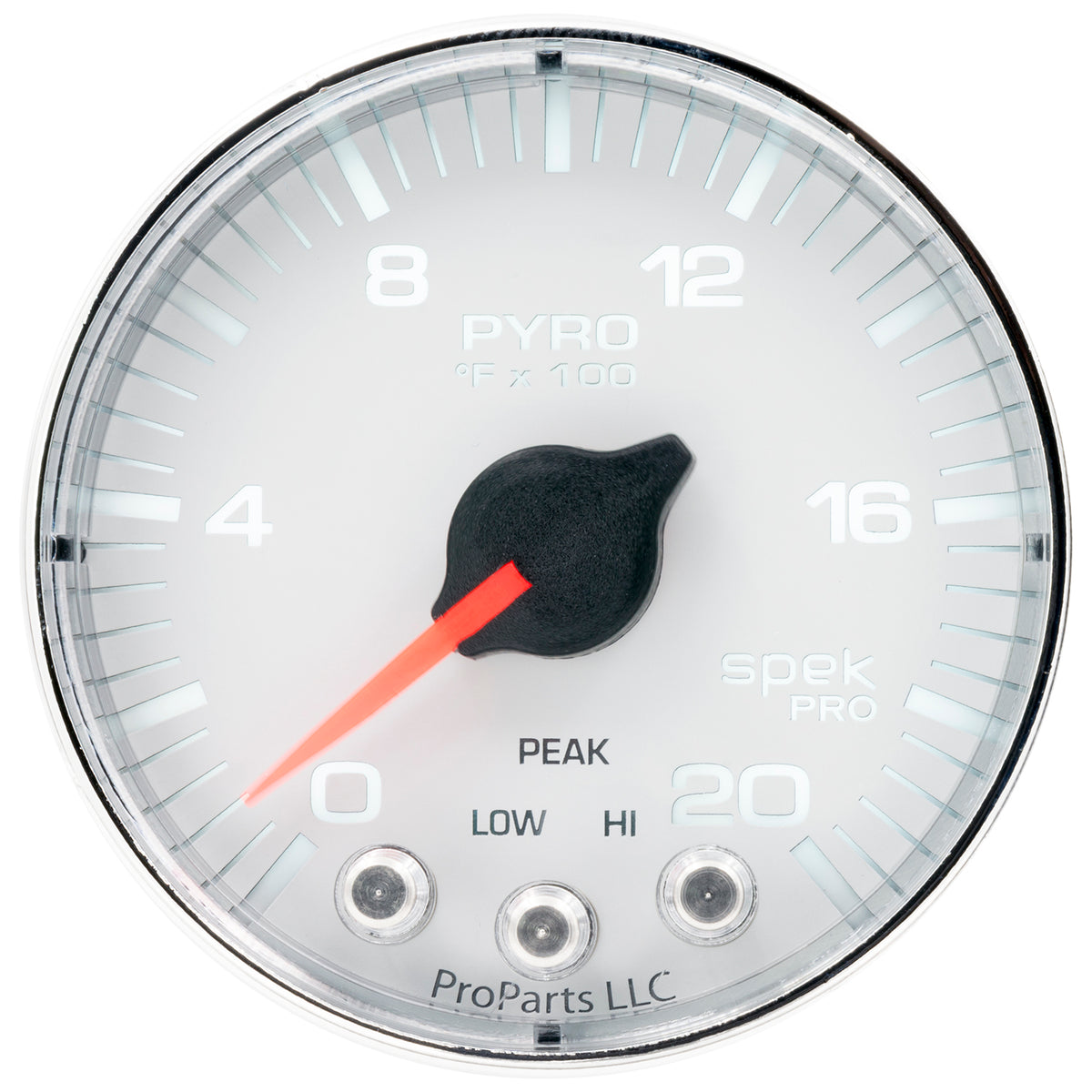 AutoMeter P310118 - GAUGE, PYRO. (EGT), 2 1/16", 2000?F, STEPPER MOTOR W/PEAK & WARN, WHT/CHRM, SPEK 3