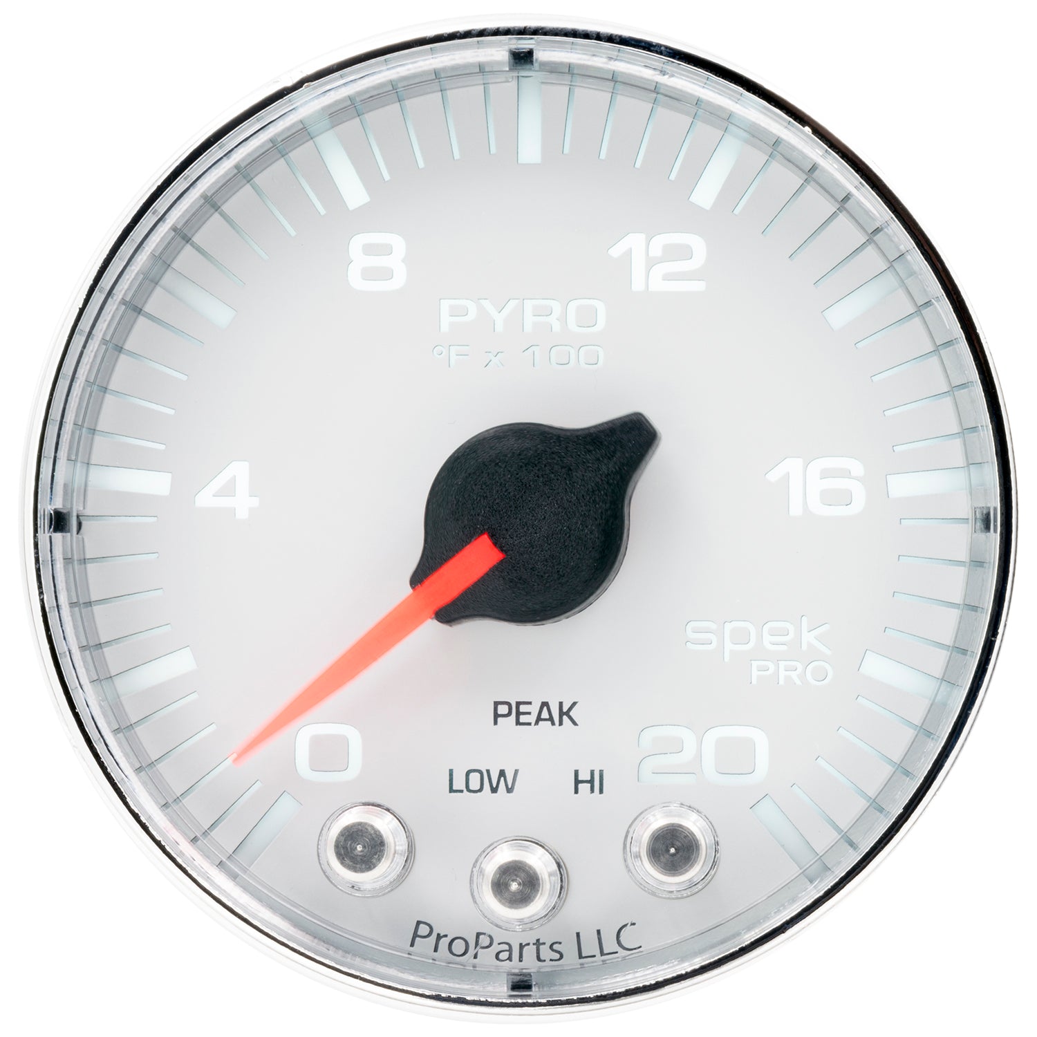 AutoMeter P310118 - GAUGE, PYRO. (EGT), 2 1/16", 2000?F, STEPPER MOTOR W/PEAK & WARN, WHT/CHRM, SPEK 3