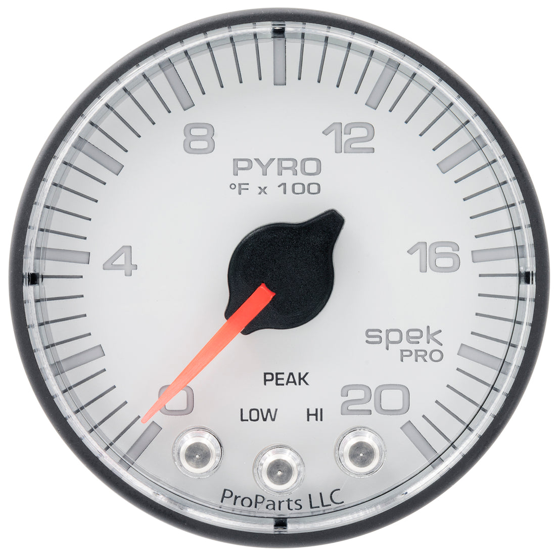 AutoMeter P310128 - GAUGE, PYRO. (EGT), 2 1/16", 2000?F, STEPPER MOTOR W/PEAK & WARN, WHT/BLK, SPEK 3