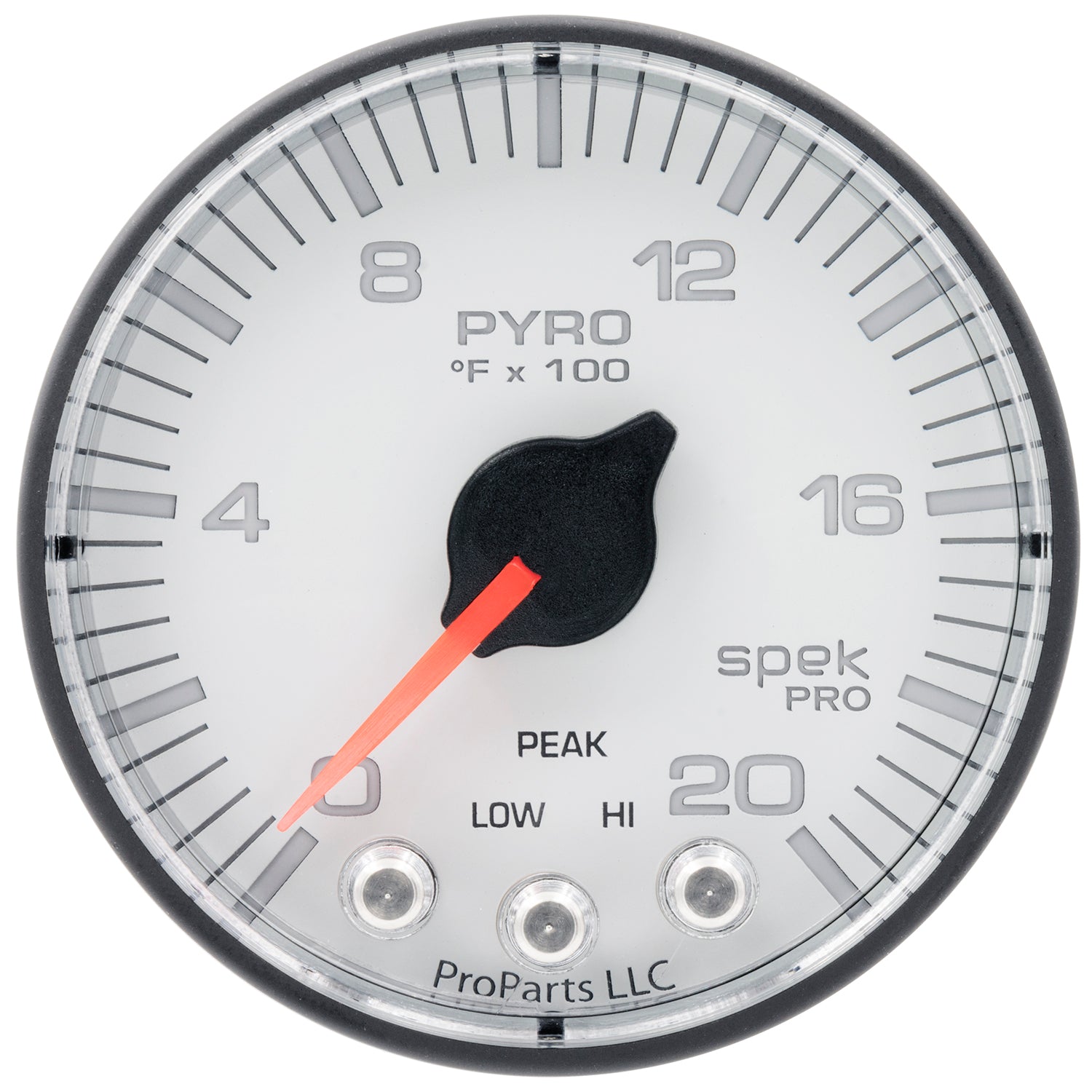 AutoMeter P310128 - GAUGE, PYRO. (EGT), 2 1/16", 2000?F, STEPPER MOTOR W/PEAK & WARN, WHT/BLK, SPEK 3
