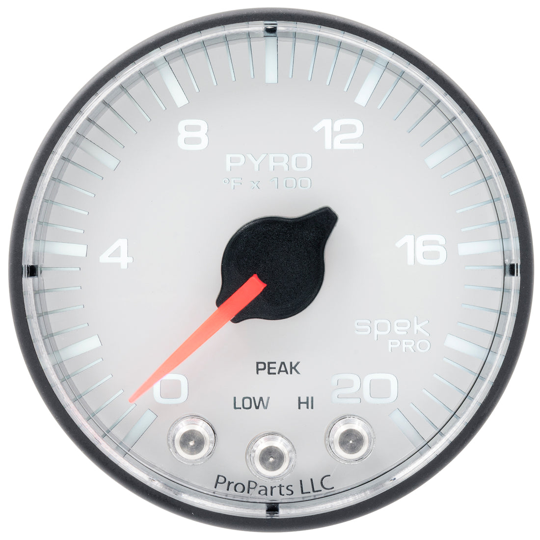 AutoMeter P310128 - GAUGE, PYRO. (EGT), 2 1/16", 2000?F, STEPPER MOTOR W/PEAK & WARN, WHT/BLK, SPEK 4
