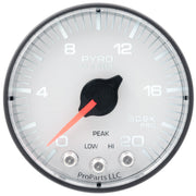 AutoMeter P310128 - GAUGE, PYRO. (EGT), 2 1/16", 2000?F, STEPPER MOTOR W/PEAK & WARN, WHT/BLK, SPEK 4