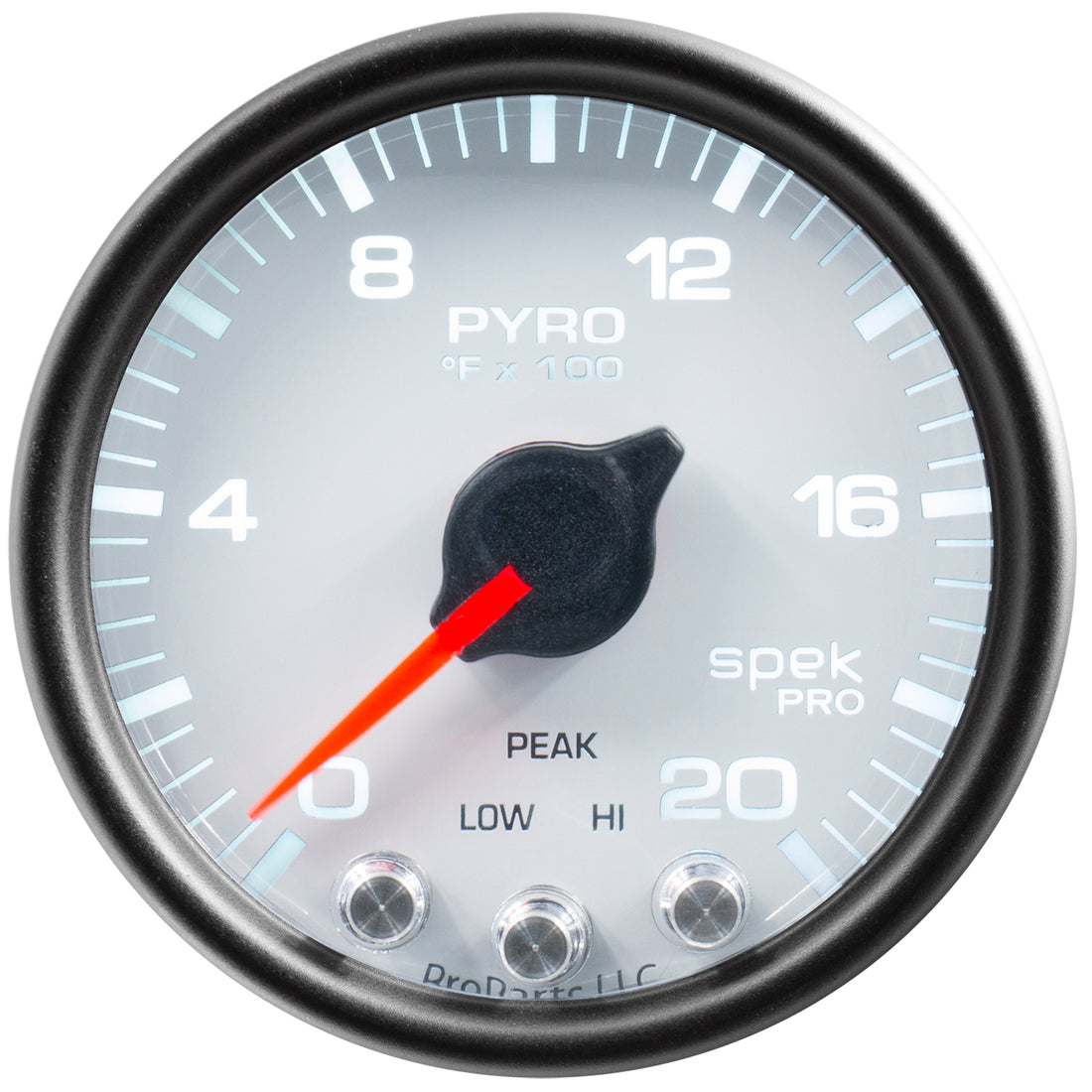 AutoMeter P31012 - GAUGE, PYRO. (EGT), 2 1/16", 2000?F, STEPPER MOTOR W/PEAK & WARN, WHT/BLK, SPEK 3