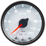 AutoMeter P31012 - GAUGE, PYRO. (EGT), 2 1/16", 2000?F, STEPPER MOTOR W/PEAK & WARN, WHT/BLK, SPEK 3