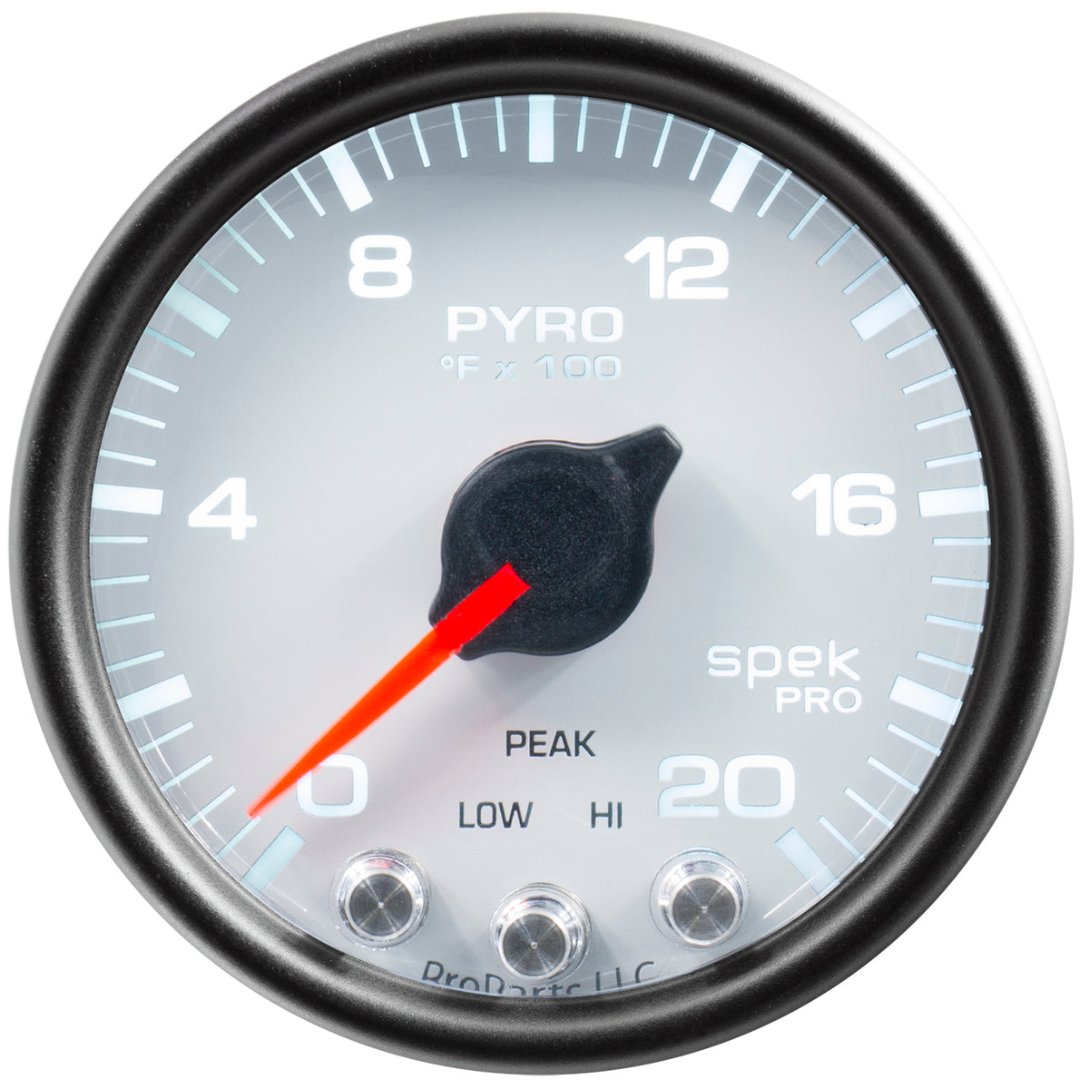 AutoMeter P31012 - GAUGE, PYRO. (EGT), 2 1/16", 2000?F, STEPPER MOTOR W/PEAK & WARN, WHT/BLK, SPEK 3