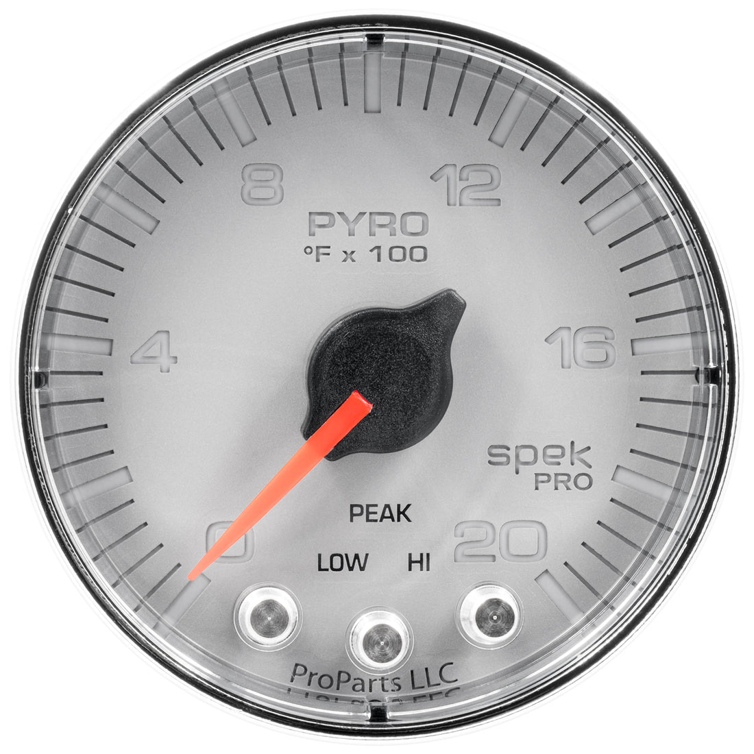 AutoMeter P310218 - GAUGE, PYRO. (EGT), 2 1/16", 2000?F, STEPPER MOTOR W/PEAK & WRN, SLVR/CHRM, SPEK 3
