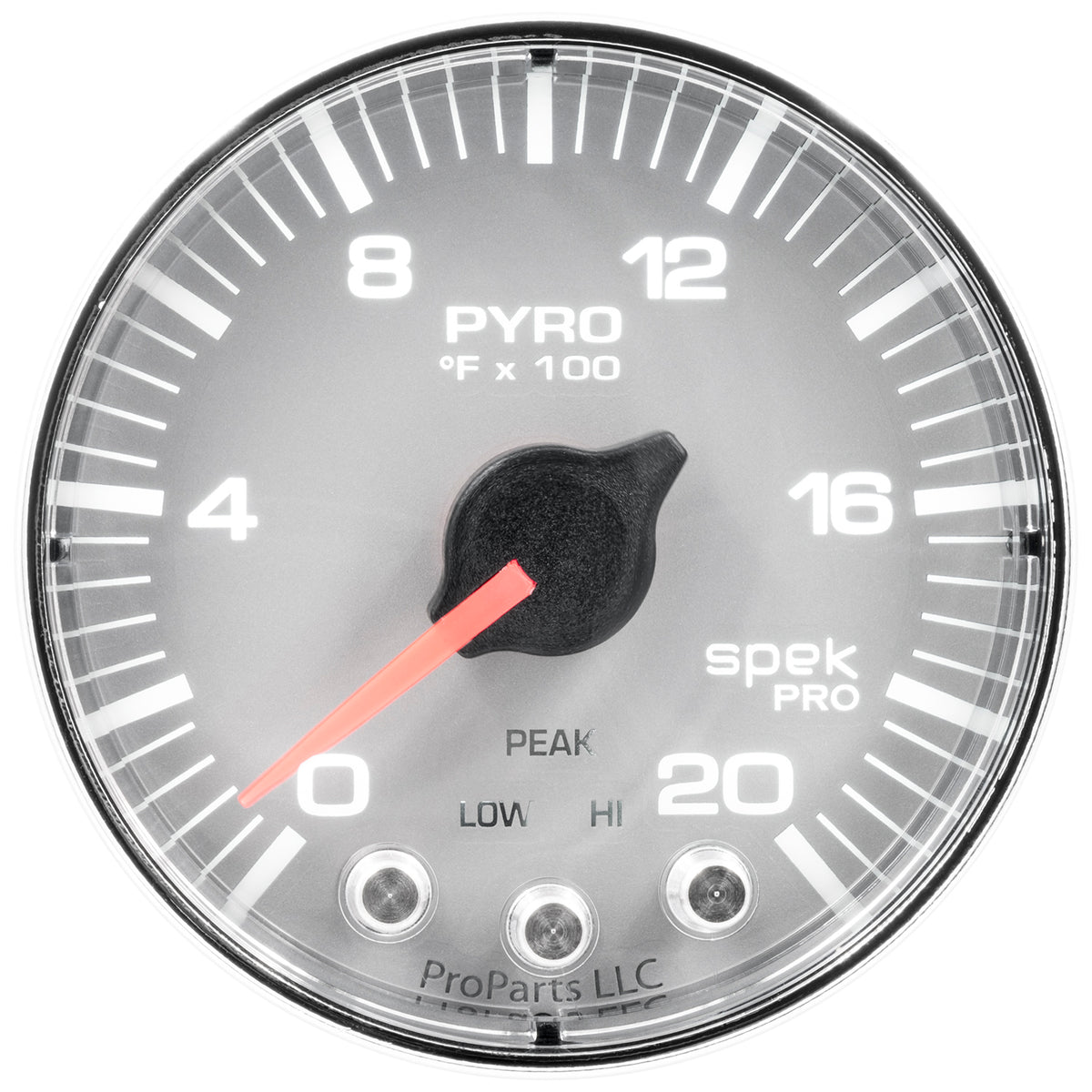 AutoMeter P310218 - GAUGE, PYRO. (EGT), 2 1/16", 2000?F, STEPPER MOTOR W/PEAK & WRN, SLVR/CHRM, SPEK 4