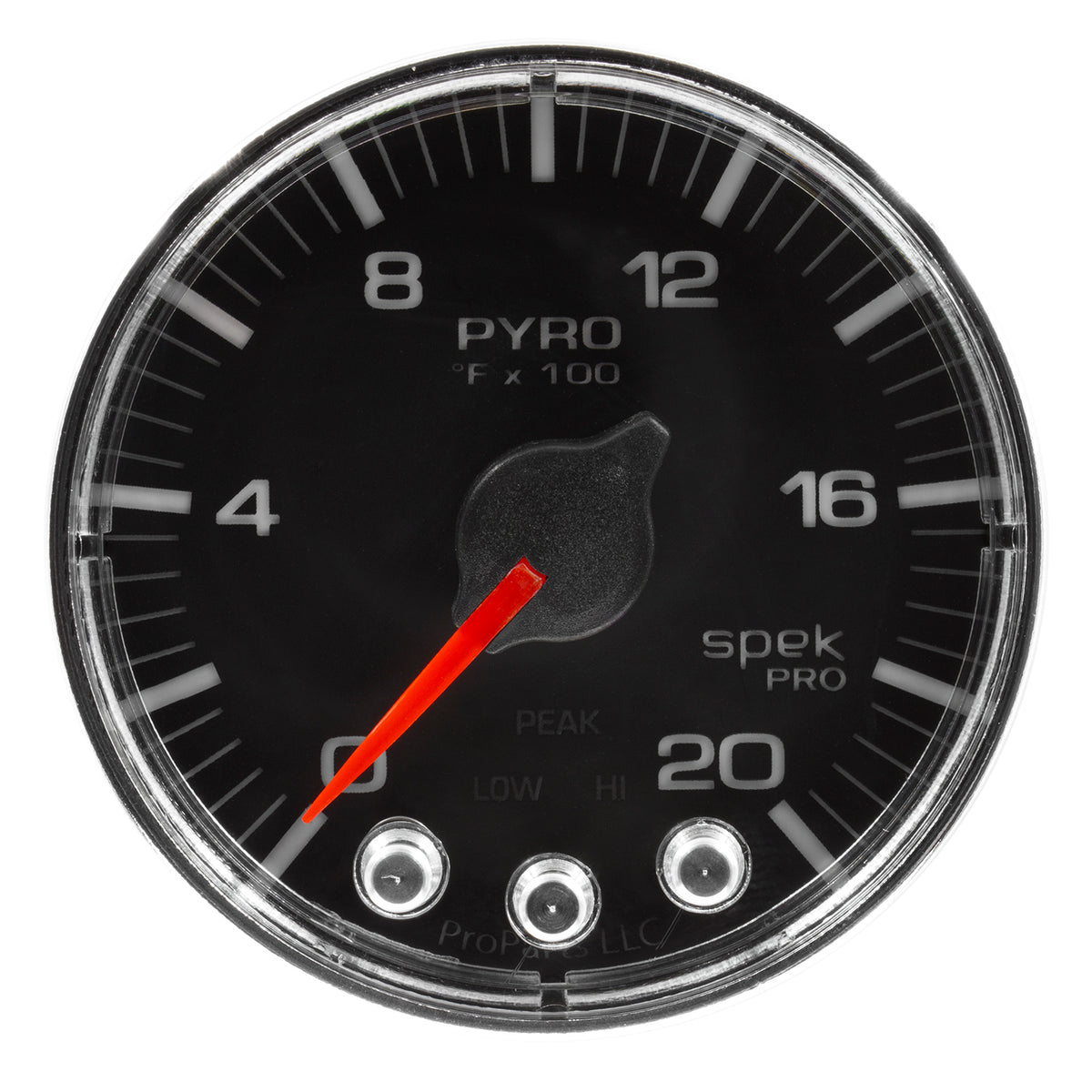 AutoMeter P310318 - GAUGE, PYRO. (EGT), 2 1/16", 2000?F, STEPPER MOTOR W/PEAK & WARN, BLK/CHRM, SPEK 4
