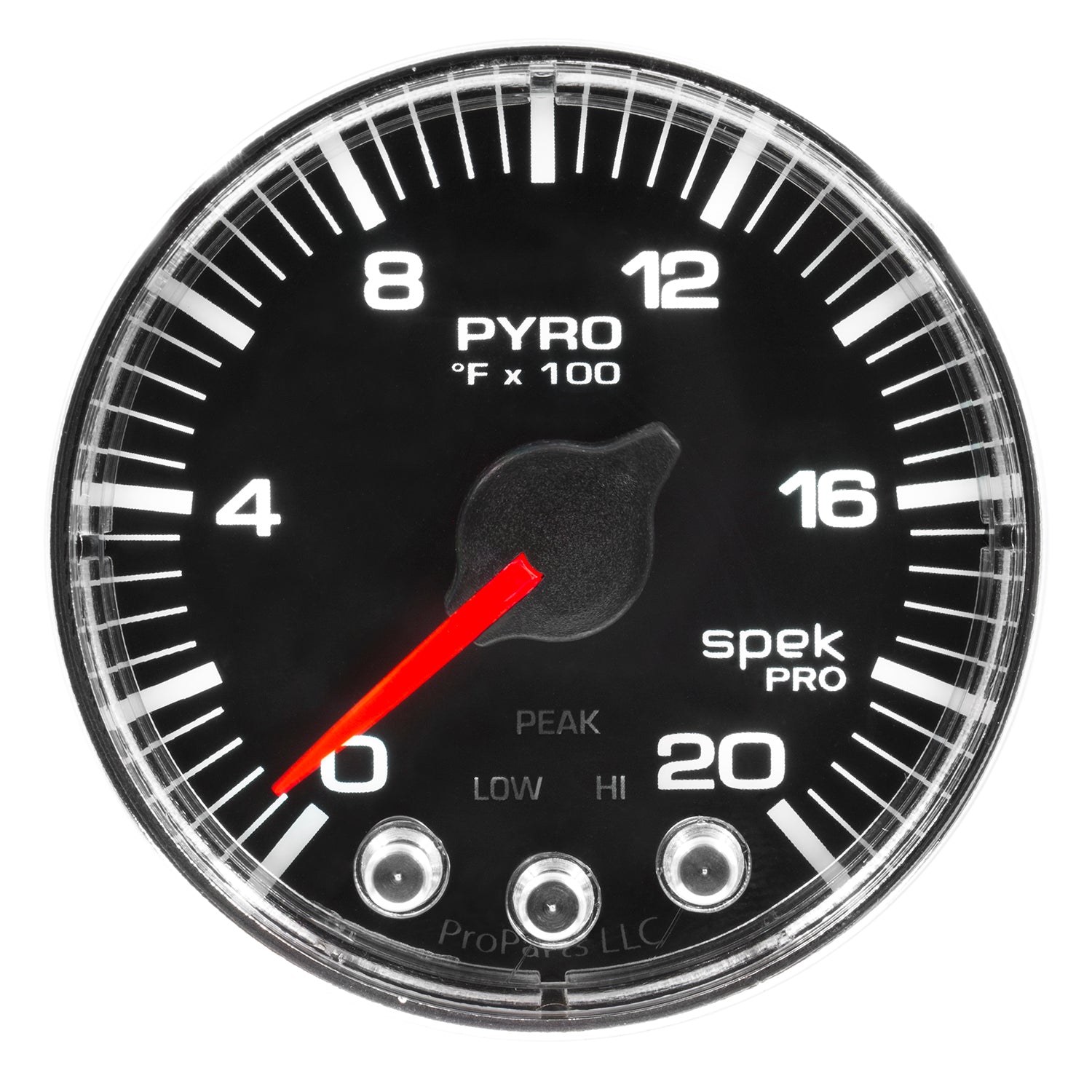 AutoMeter P310318 - GAUGE, PYRO. (EGT), 2 1/16", 2000?F, STEPPER MOTOR W/PEAK & WARN, BLK/CHRM, SPEK 3