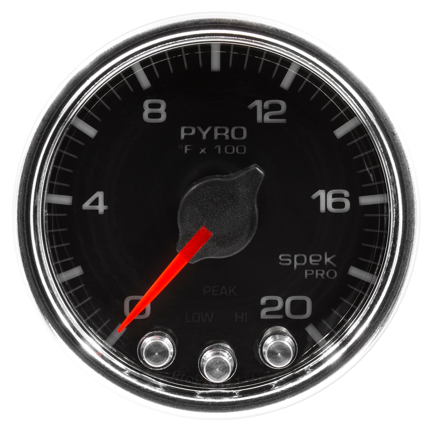 AutoMeter P31031 - GAUGE, PYRO. (EGT), 2 1/16", 2000?F, STEPPER MOTOR W/PEAK & WARN, BLK/CHRM, SPEK 4