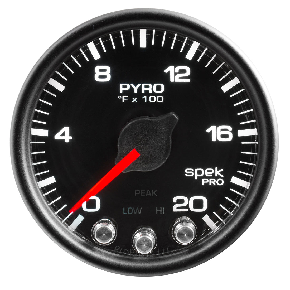 AutoMeter P31032 - GAUGE, PYRO. (EGT), 2 1/16", 2000?F, STEPPER MOTOR W/PEAK & WARN, BLK/BLK, SPEK 5