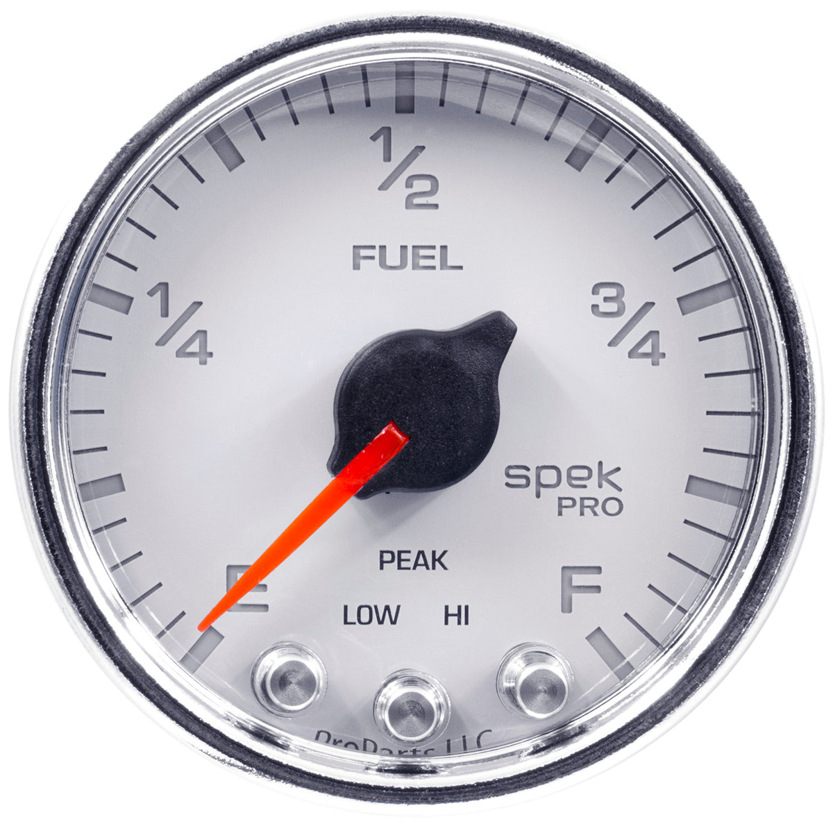 AutoMeter P31211 - GAUGE, FUEL LEVEL, 2 1/16", 0-270O PROGRAMMABLE, WHT/CHRM, SPEK-PRO 4