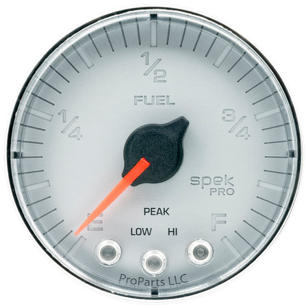 AutoMeter P312218 - GAUGE, FUEL LEVEL, 2 1/16", 0-270O PROGRAMMABLE, SLVR/CHRM, SPEK-PRO 1