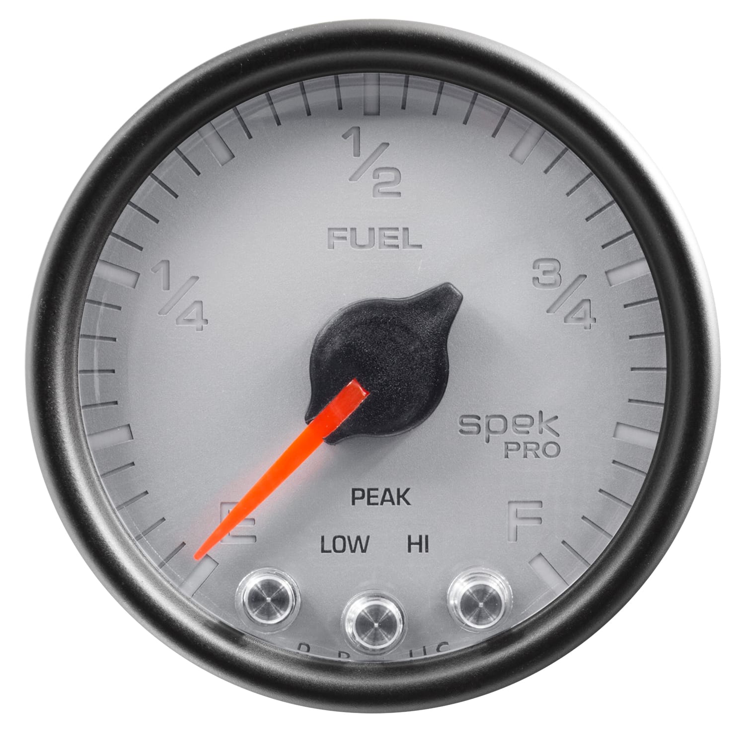AutoMeter Body AutoMeter P31222 - GAUGE, FUEL LEVEL, 2 1/16", 0-270O PROGRAMMABLE, SLVR/BLK, SPEK-PRO